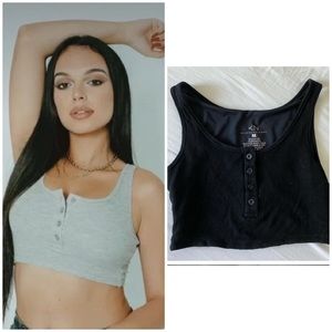 Klassy Network Black Crop Tank Top